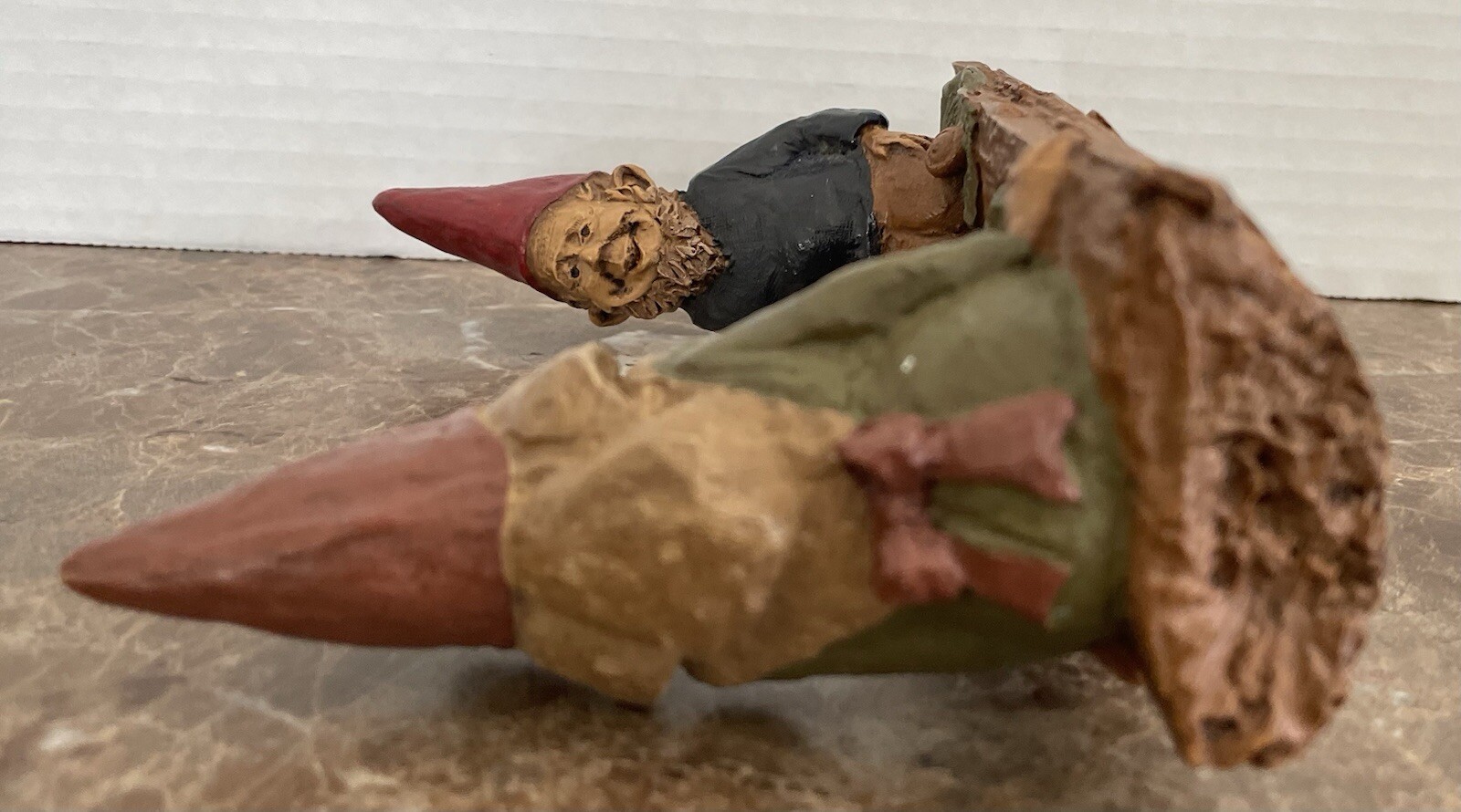 Vtg Gnomes In Canoe Tom Clark Figurine Topsy Turvy Signed Resin 6.5” NO BASE