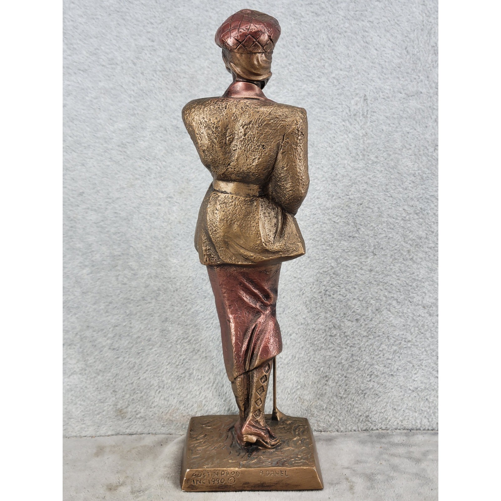 Austin Productions Birdie Female Golfer Statue A Danel 1990 Art Deco Bronze