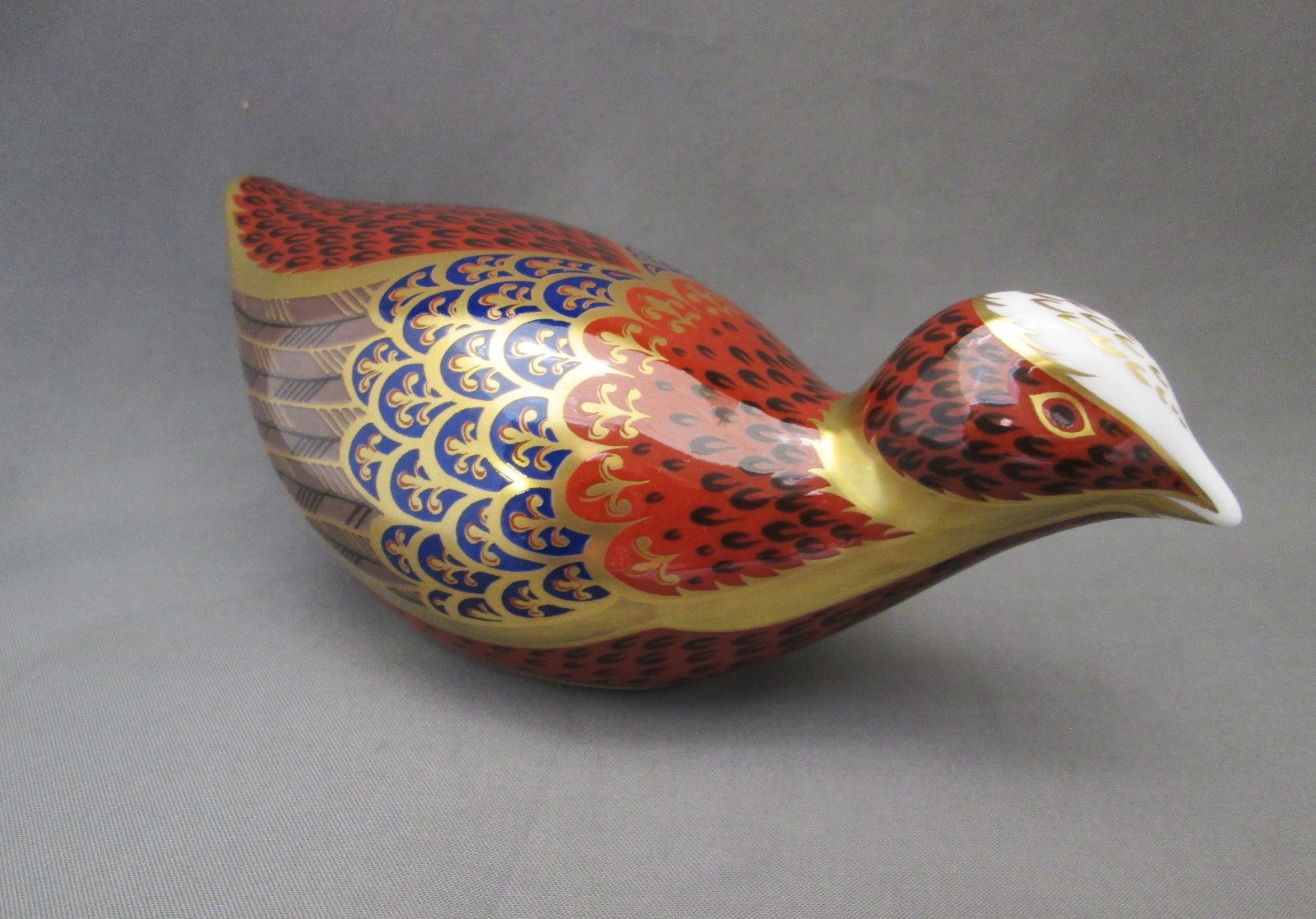 Royal Crown Derby Figurine Dappled Quail 1959 LIX Imari Colored 1st Quality