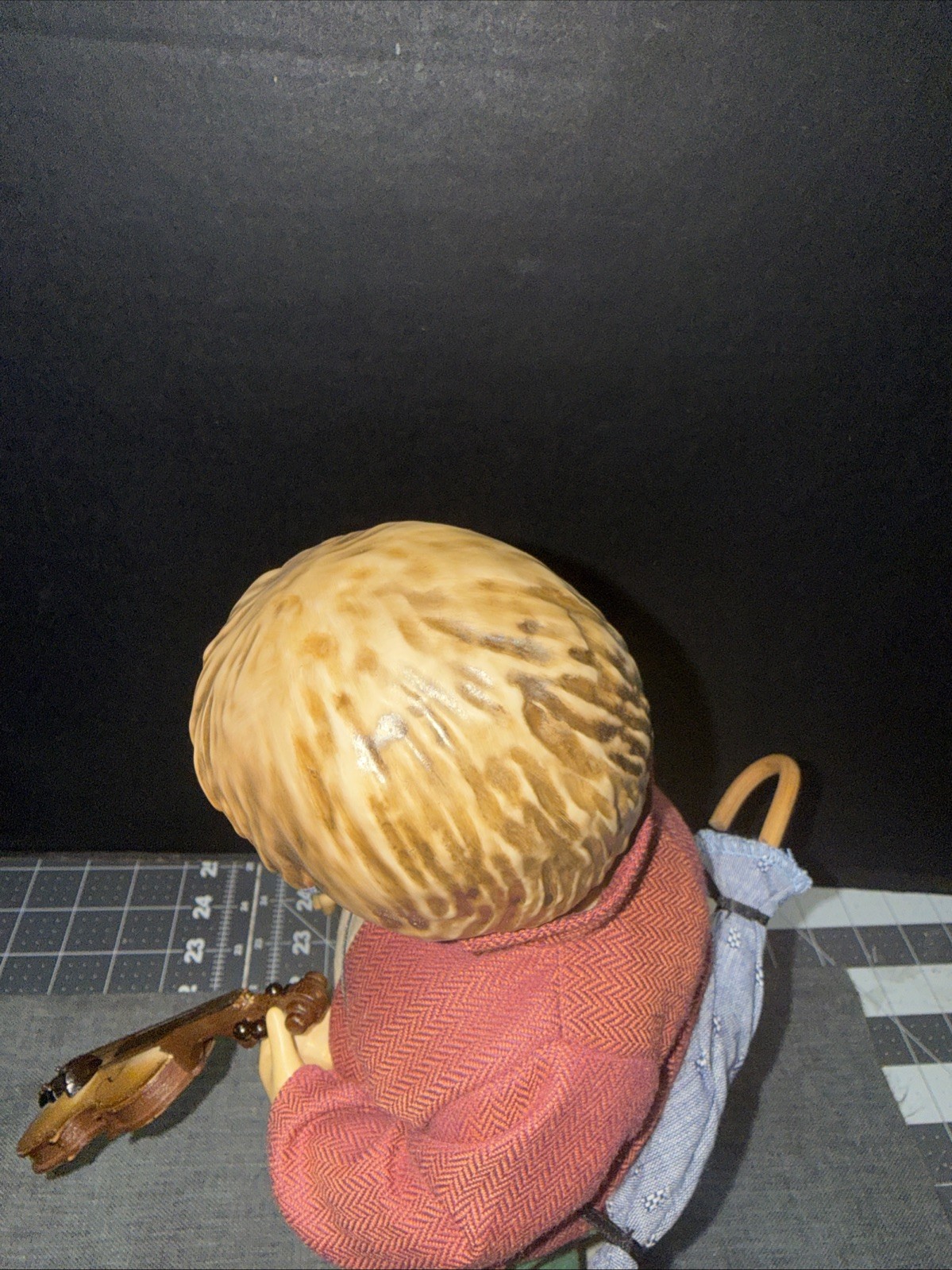 Hummel Goebel Doll Porcelain Fiddler Boy With Violin. 1988, 13 inches