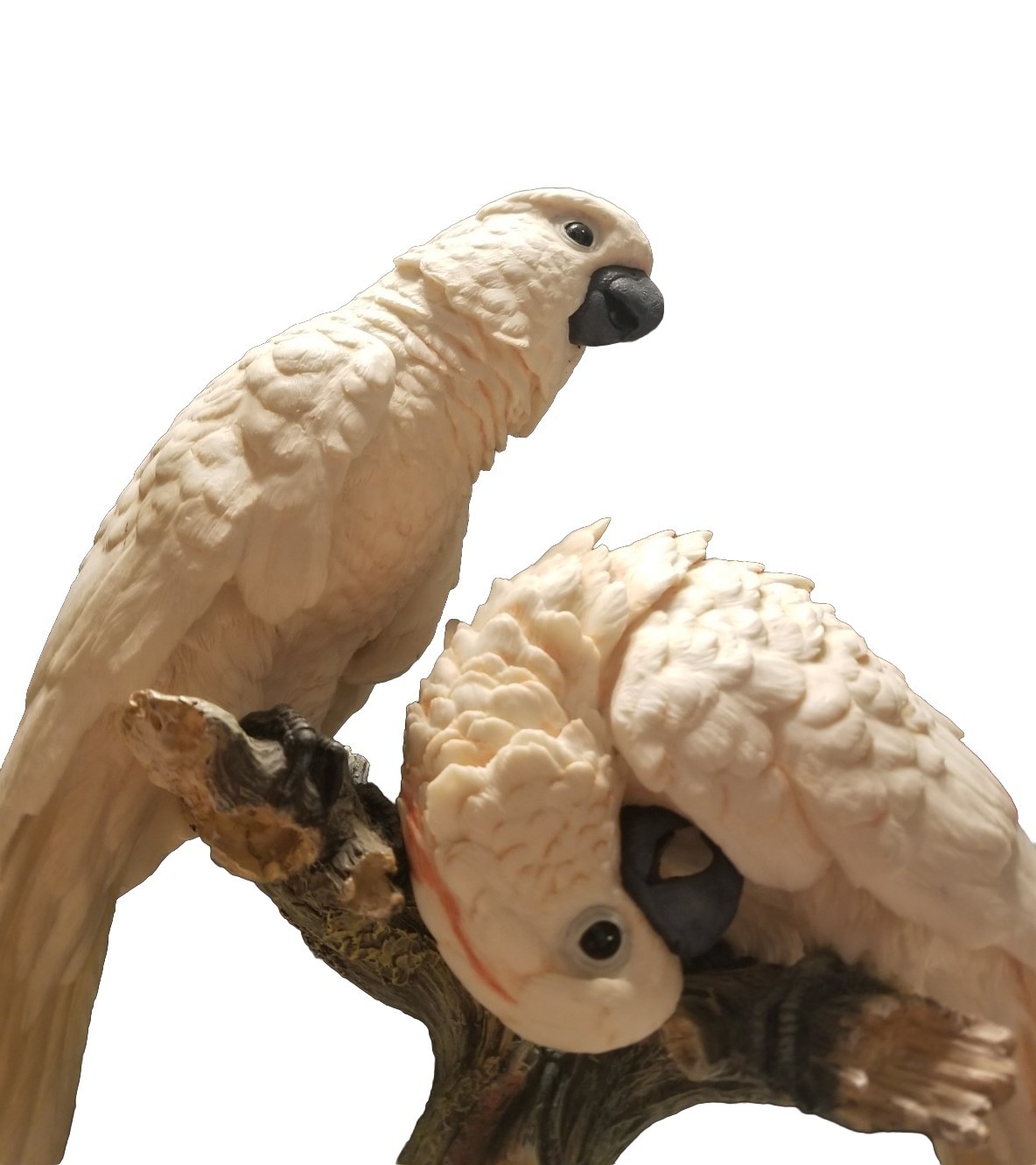 Large Parrots Sculpture, The Gray Rock Collection, 14 Inches Tall