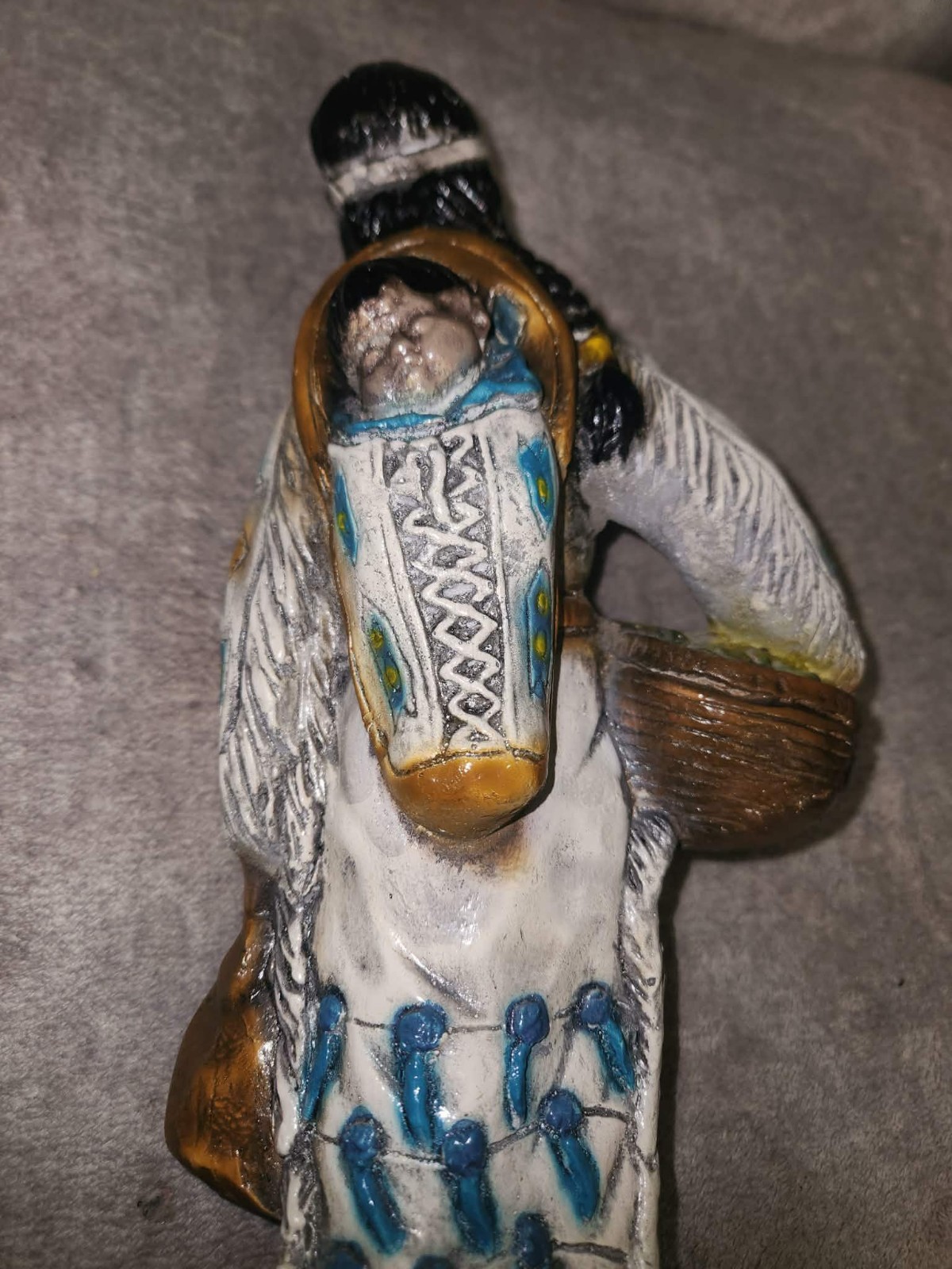 Beautiful Set Of 2 Vintage Native American Woman And Man Universal Statuary