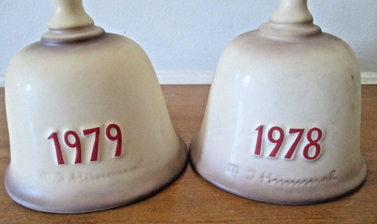 Goebel 1978 1979 Ceramic Hummel 1st & 2nd Edition Hi Relief Annual Bell Boy Girl