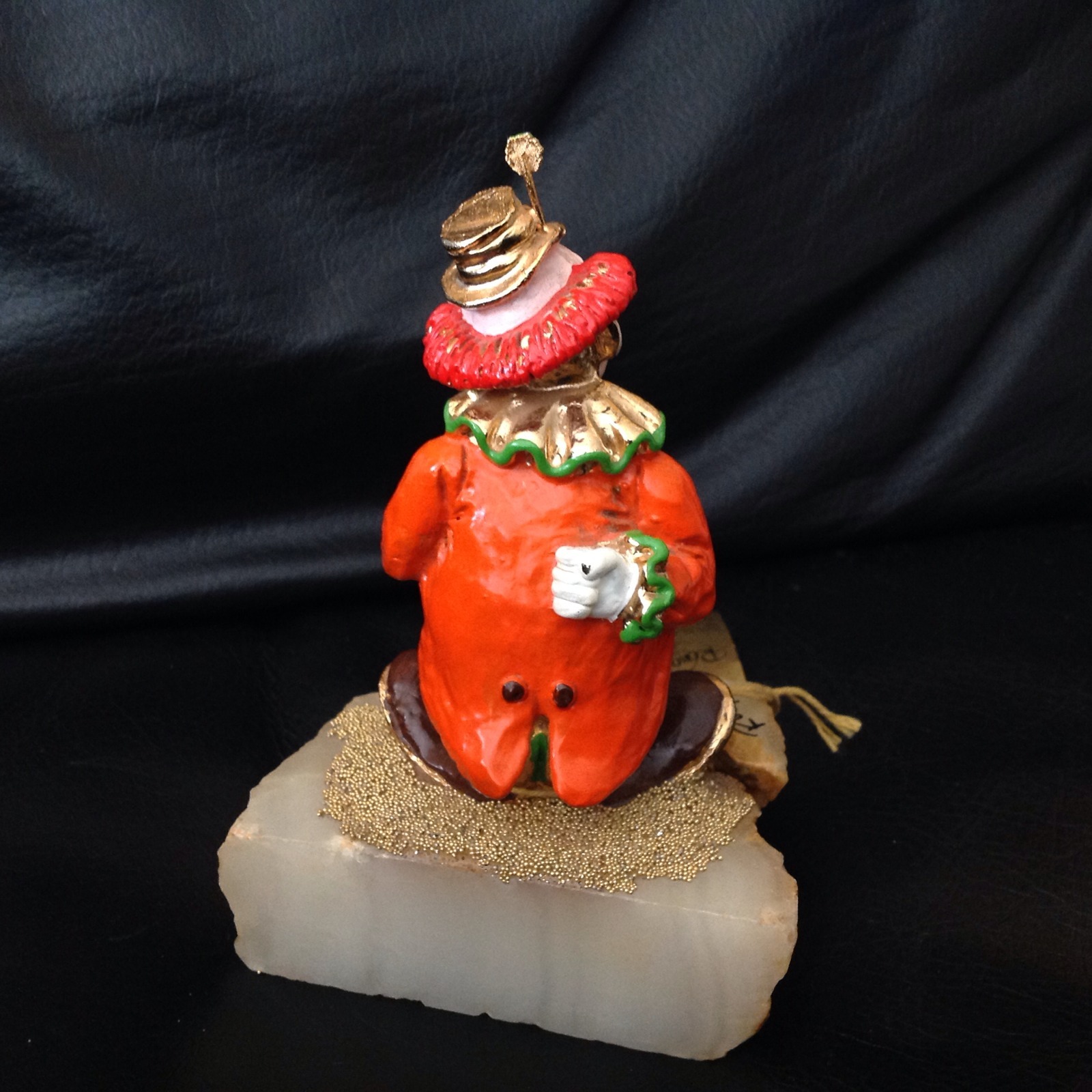 RON LEE Vintage 1979 Figurine GREETING IN SMILE CLOWN W/ ORANGE SUIT Signed