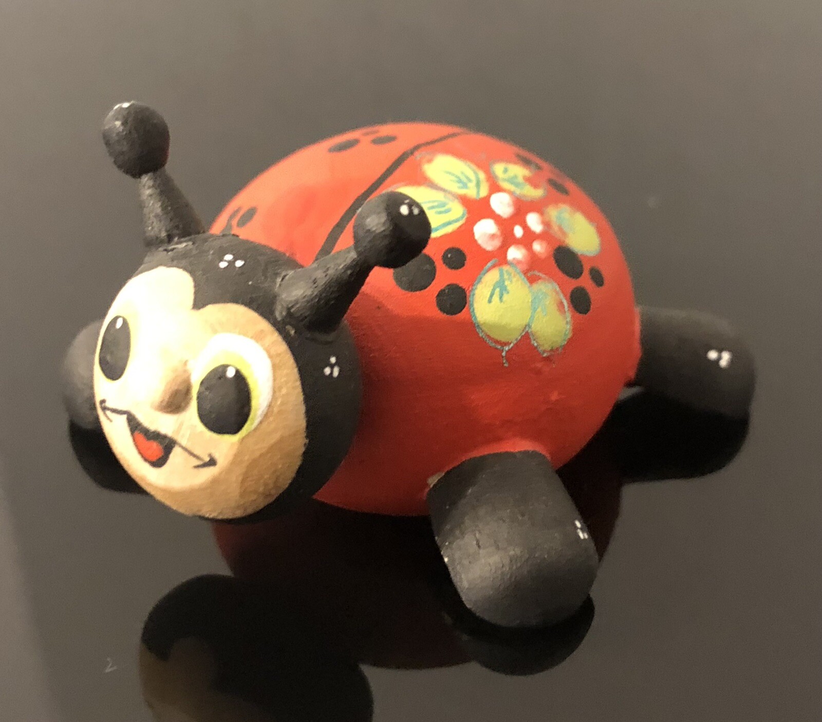 Ladybug Figurine Hand Painted