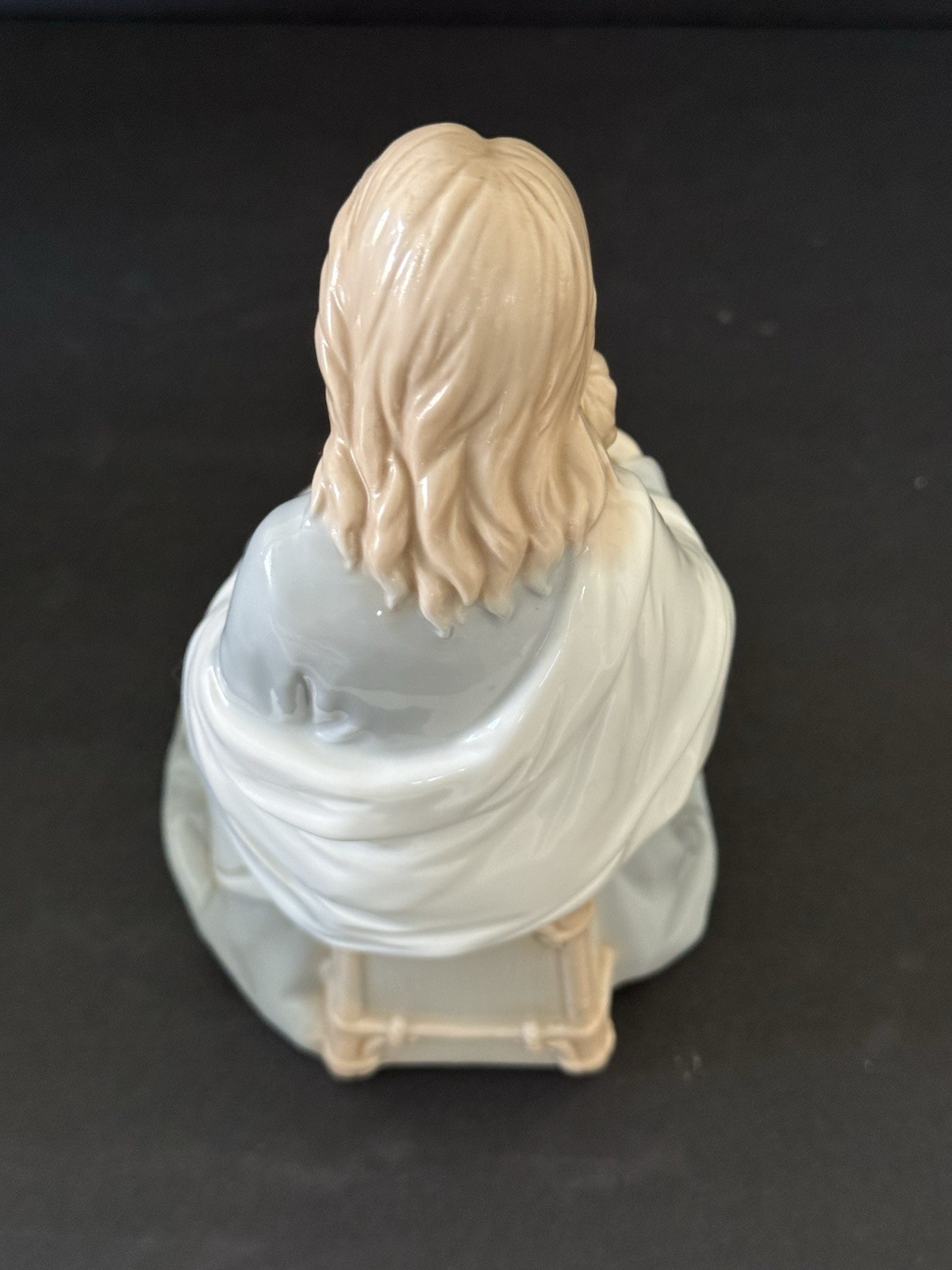 Porcelain Mother and Child Figurine Homco 8809 Taiwan Soft Blues Vintage 7.5”
