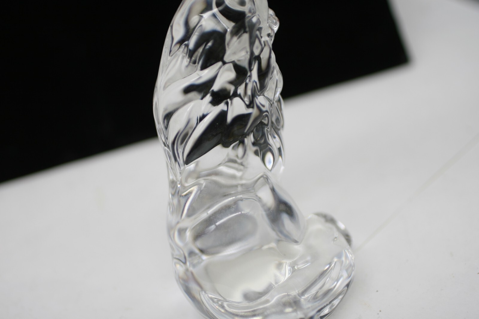 Vintage Lenox GERMANY Crystal Clear Figurine Glamour Glass Cat B1