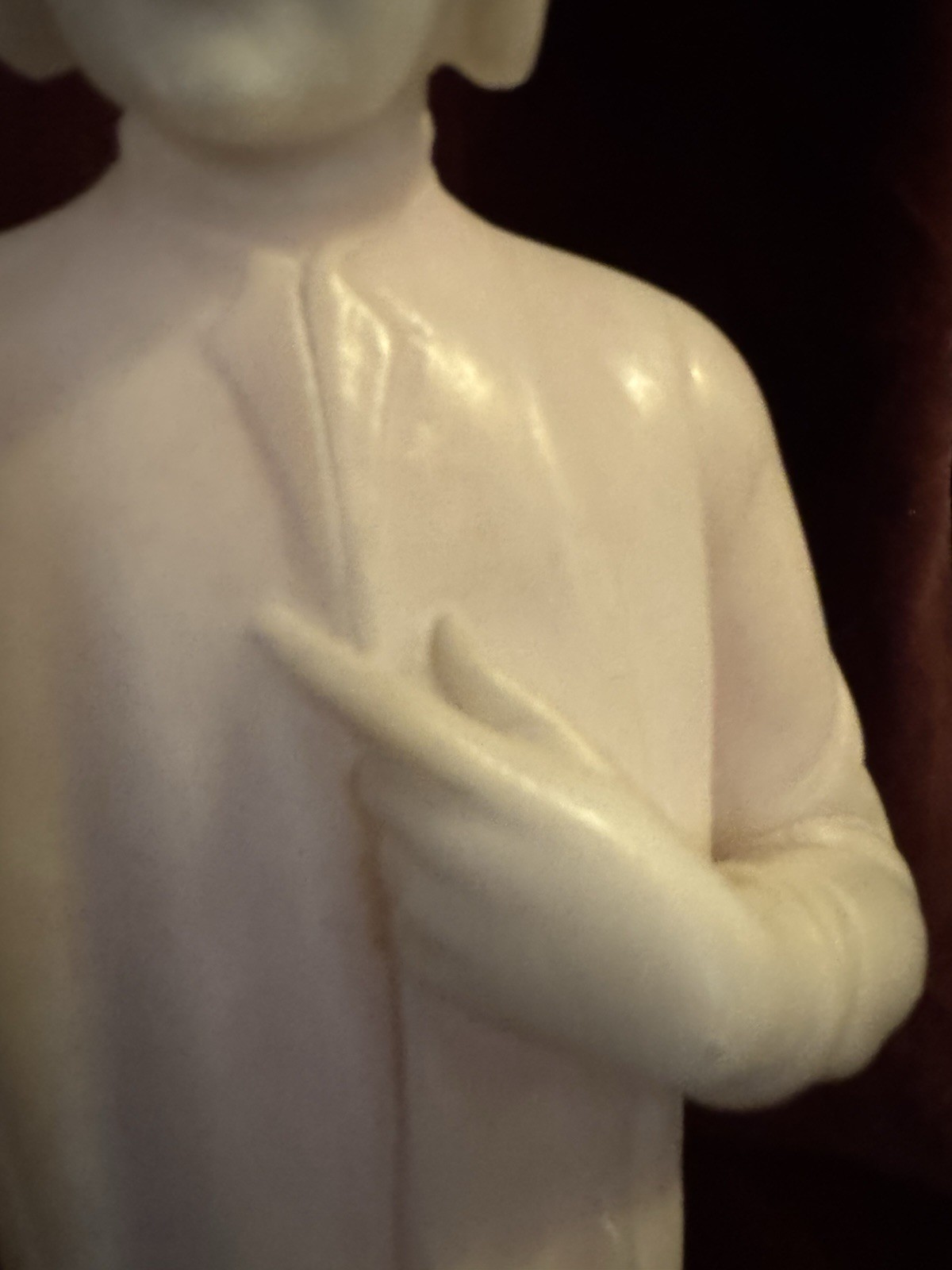 Large Hand Carved 17” Alabaster Statue of Dante Alighieri Early 20th Century