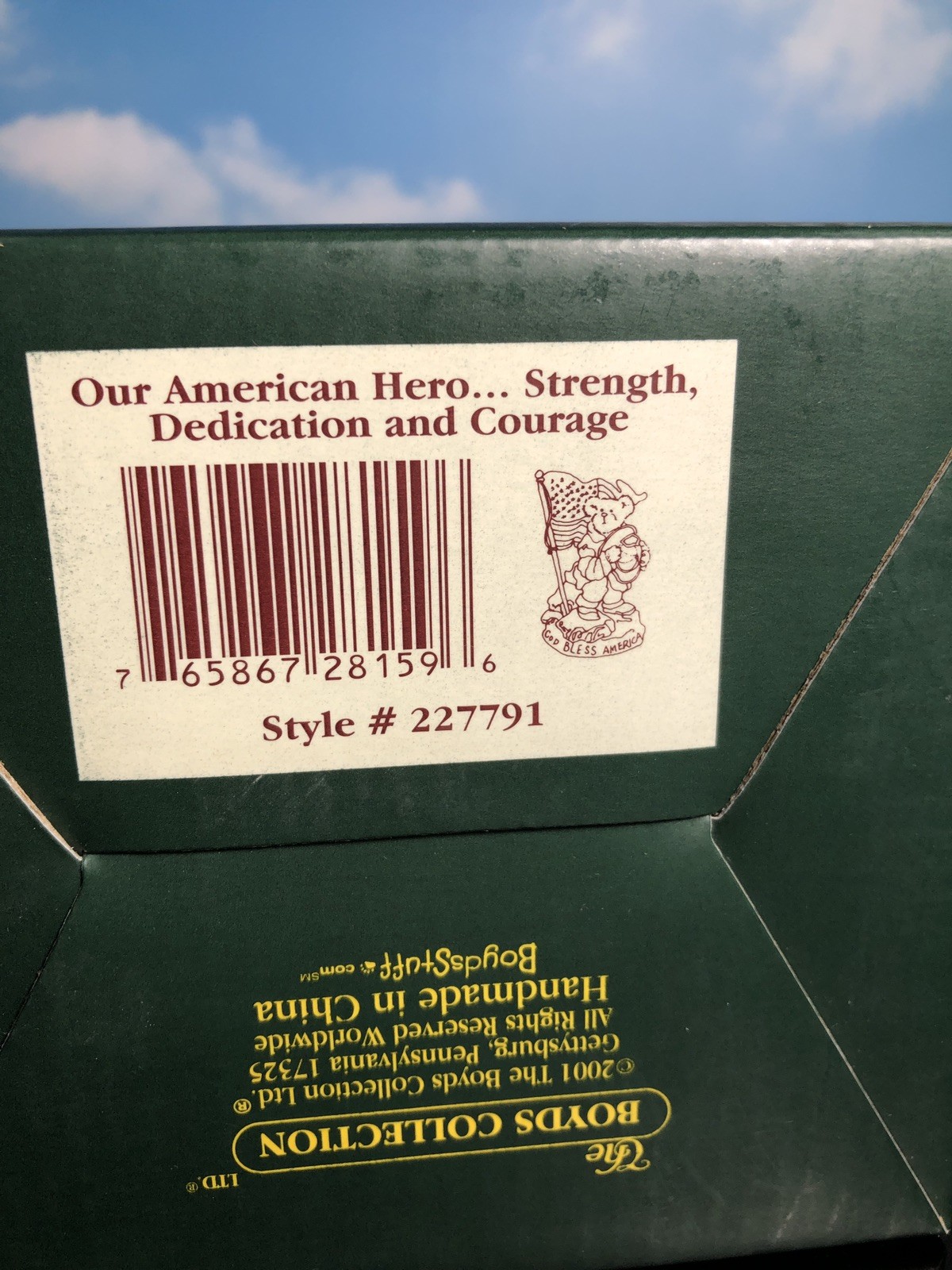 Boyds Bears Patriotic Our American Hero 9/11 Limited Edition Figurine 227791 NEW