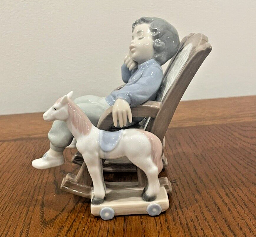 Lladro Porcelain Figurine #5846 All Tuckered Out Boy Sleeping Original VTG Box