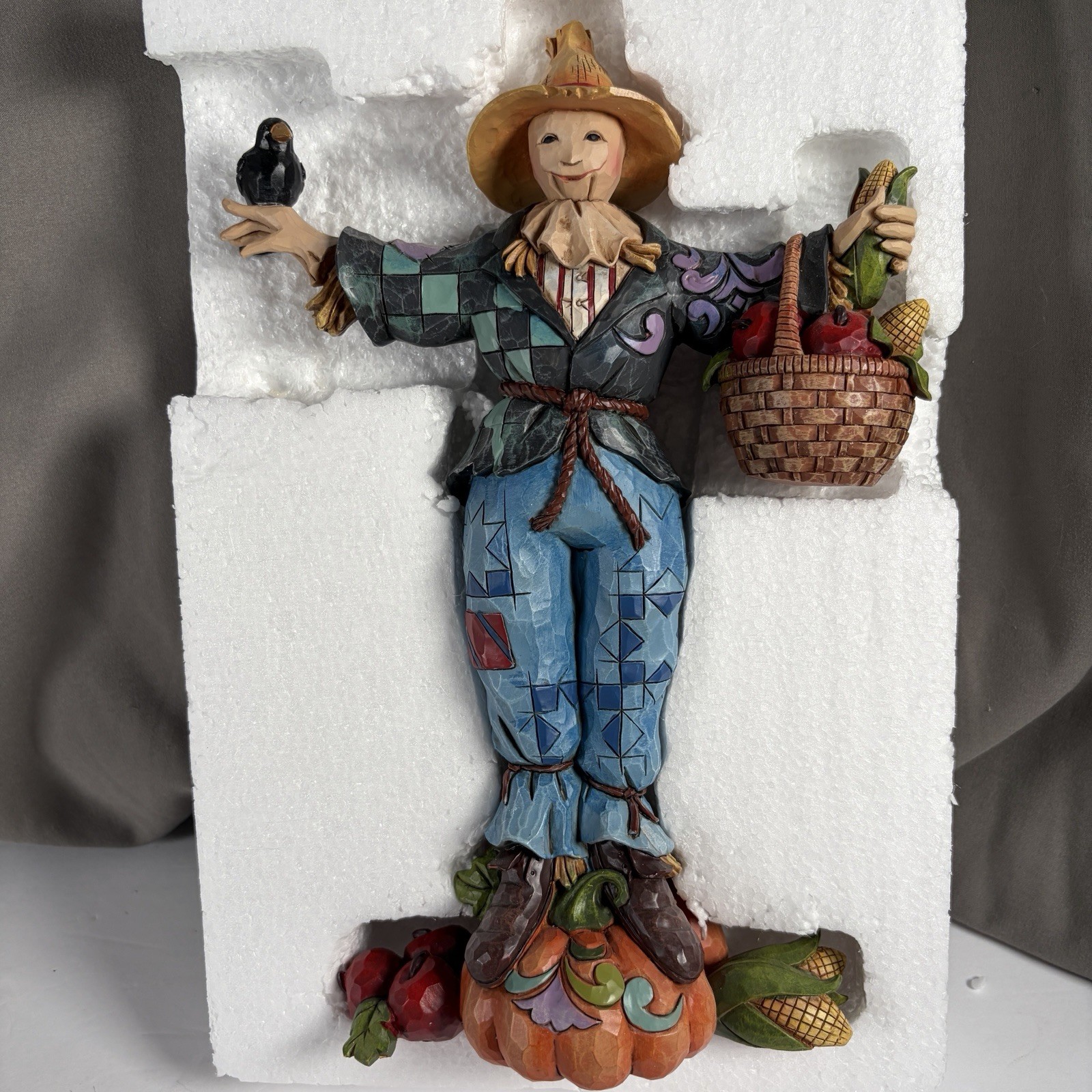 Jim Shore 2013 Fall Halloween Scarecrow “WELCOME HARVEST FRIENDS” #4034442 W Box