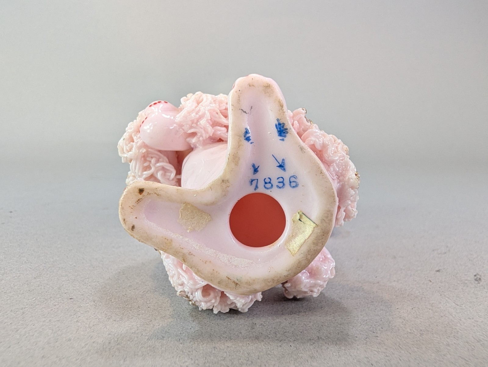 Pink Spaghetti Mouse w/ Babies on leash 1950s Vintage Japan
