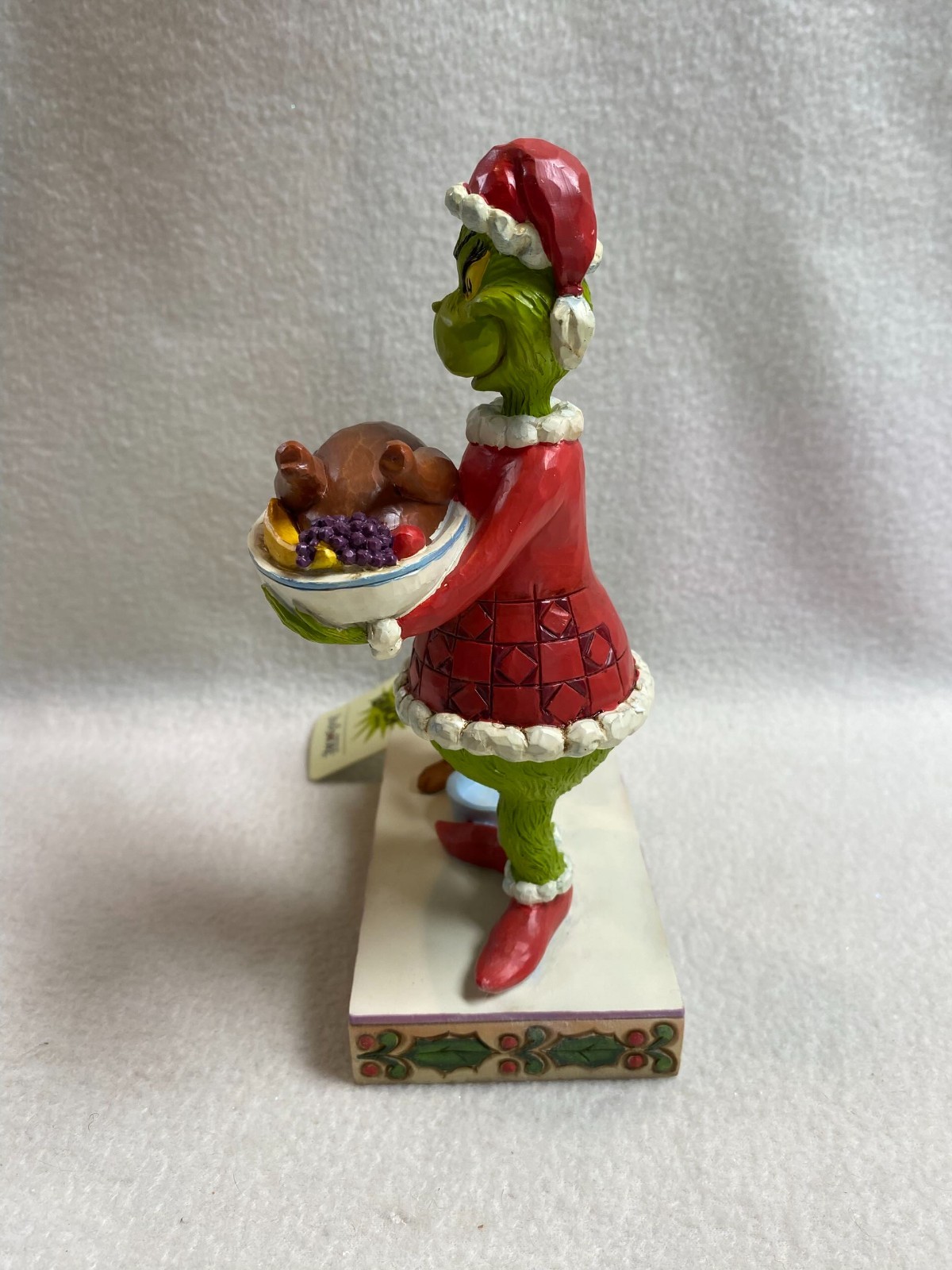 Enesco Jim Shore Figurine – Grinch w/ Christmas Dinner and Max – In Original Box