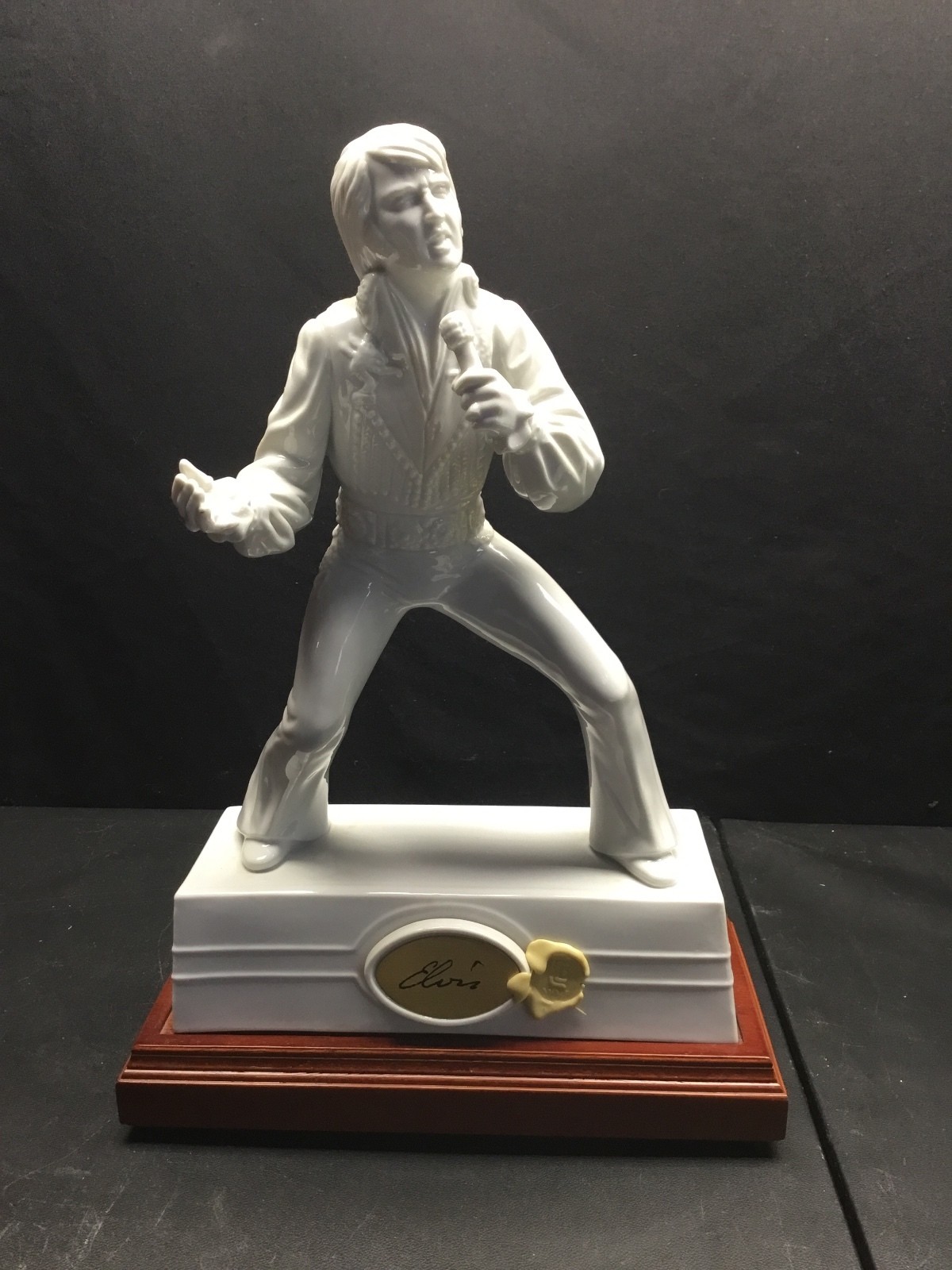 1982 Elvis McCormick Porcelain Music Box Decanter Set Box COA Empty