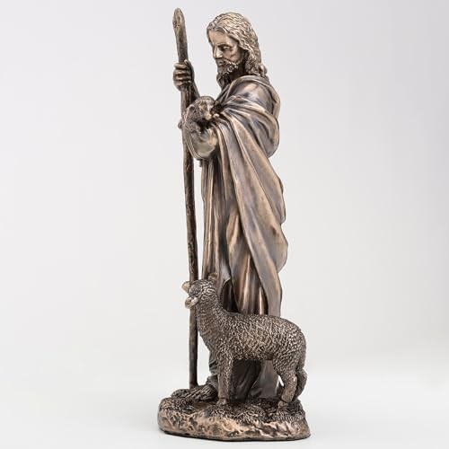 Veronese Design 6 1/4 Inch Jesus The Good Shepherd Cold Cast Resin