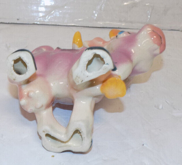 Vintage Thames Japan Ceramic Pink Milk Cow Blue Eyes 4.75 Inches Tall