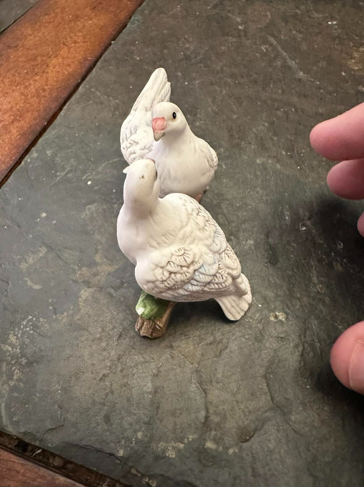 Vintage Lefton China Doves On Branch #00754 – small chip on leaf