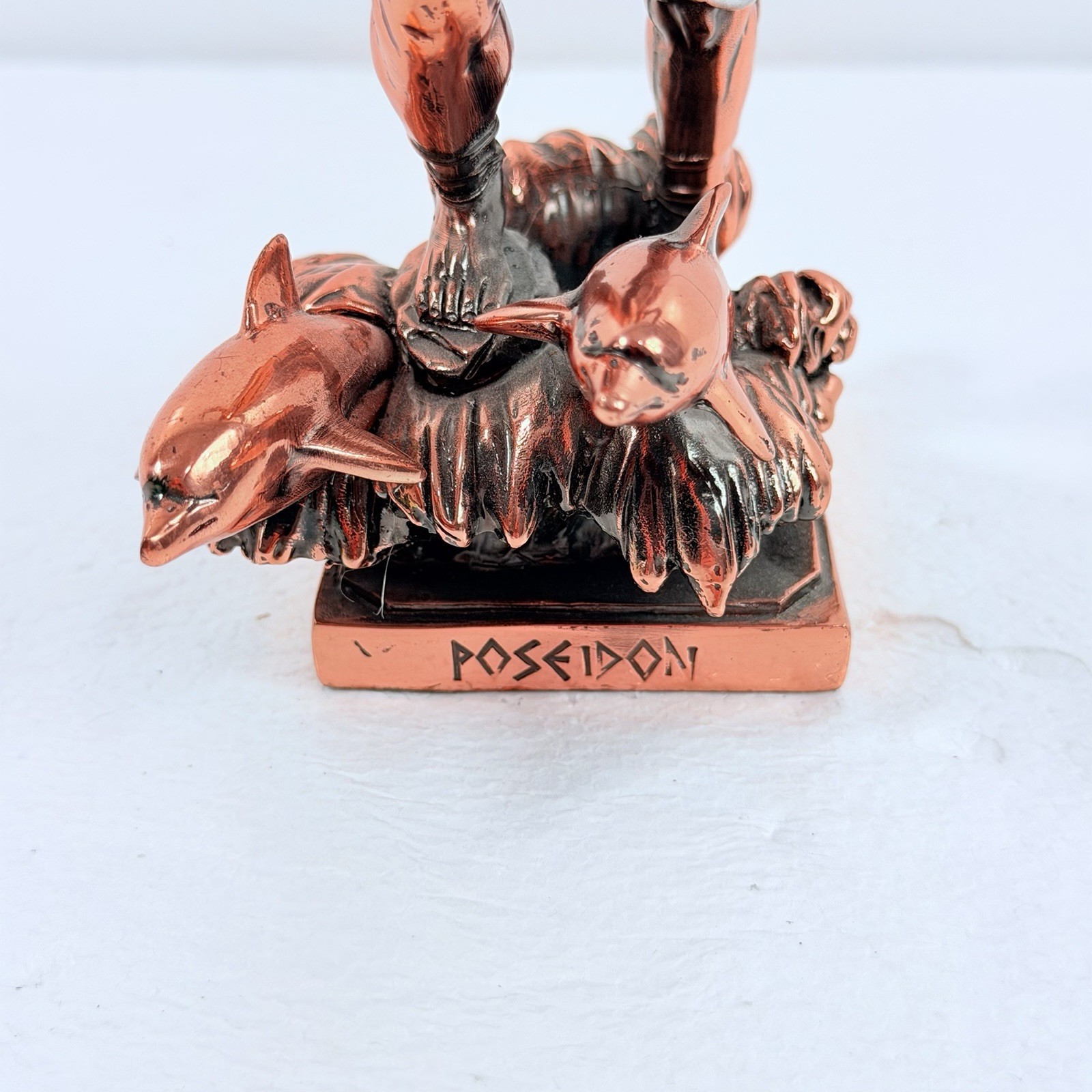Poseidon Greek God Of The Sea Cold Cast Bronze Statue Sculpture Nautical Figure