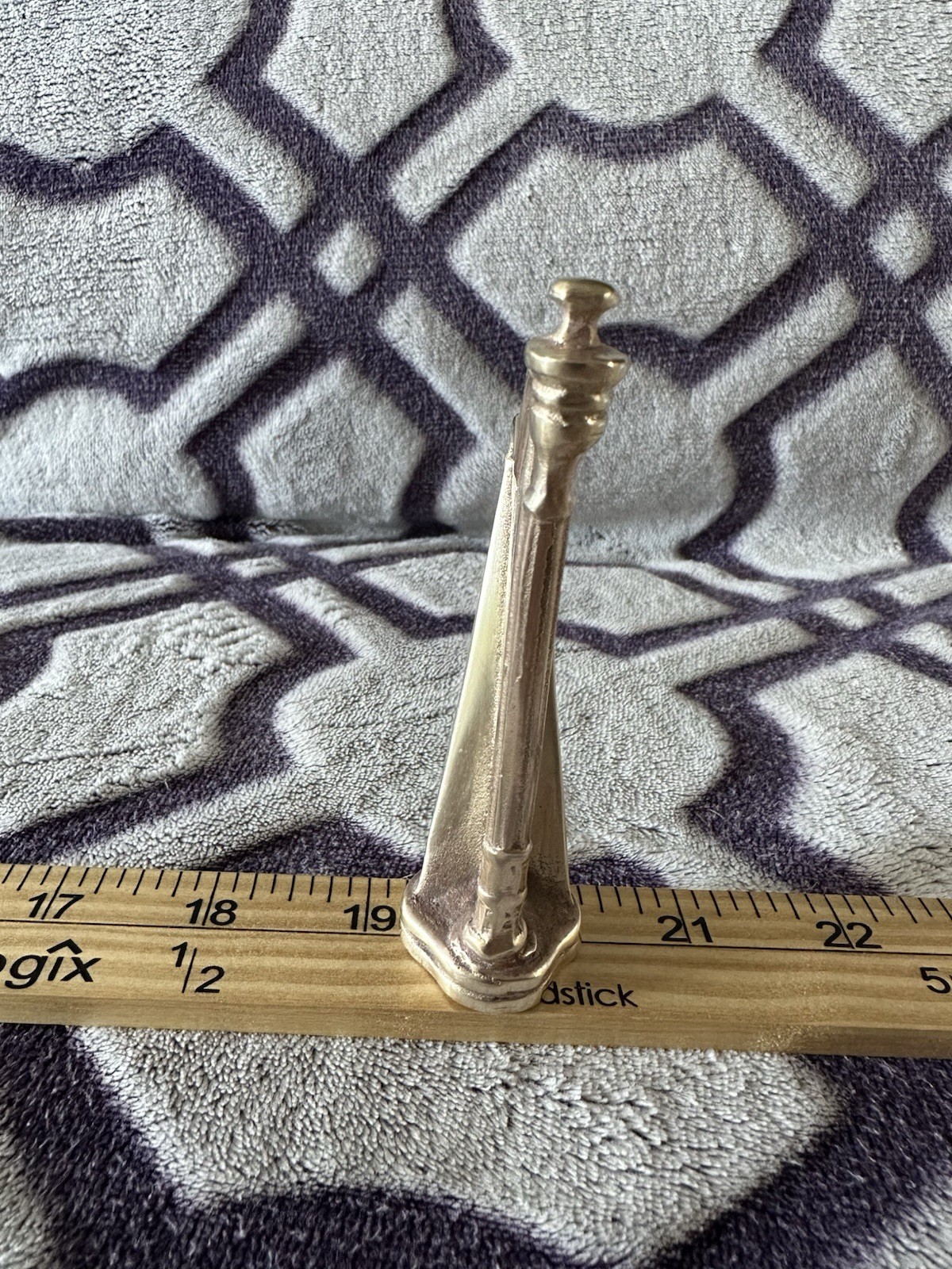 Vintage Rare Solid Brass Harp 4″ Figurine