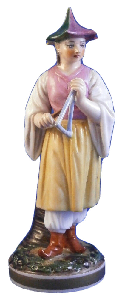 Antique 1800 Niderviller Porcelain Musician Figurine Figure Porcelaine France #2