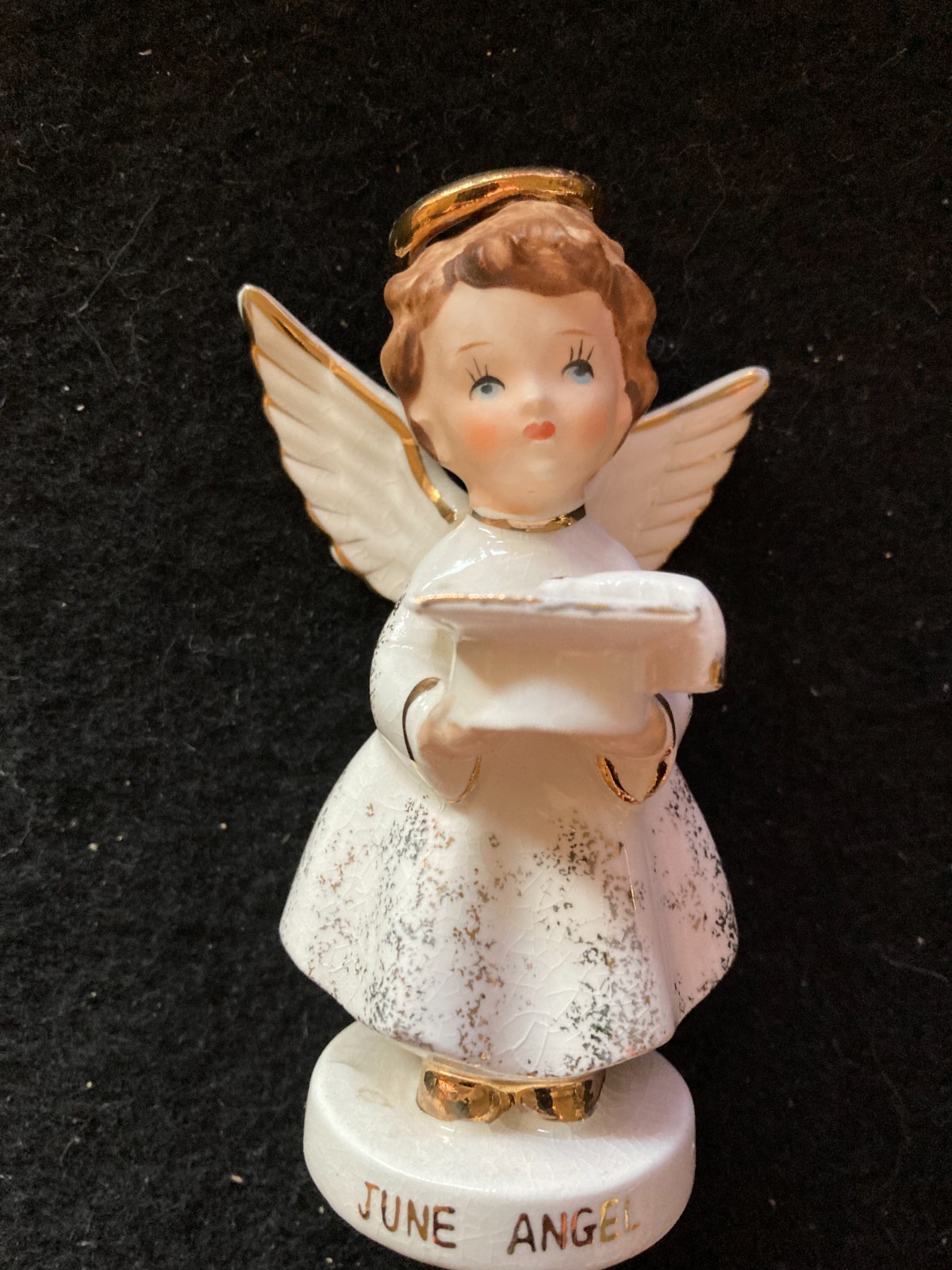 VTG 1960s RARE * JUNE GRADUATION ANGEL #545/6 * 4″ Tall * Holding White Grad Cap