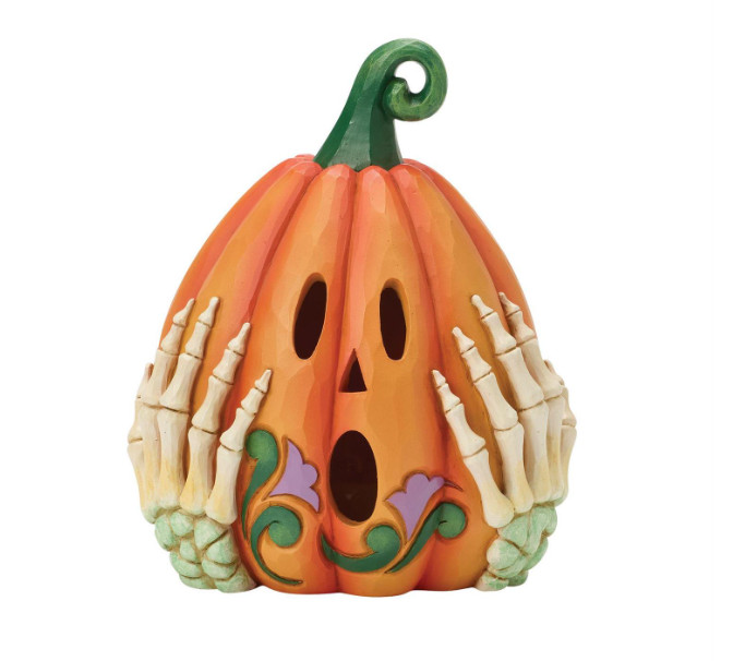 Enesco Jack-o-lantern Skeleton LED Jim Shore Heartwood Creek 6018085