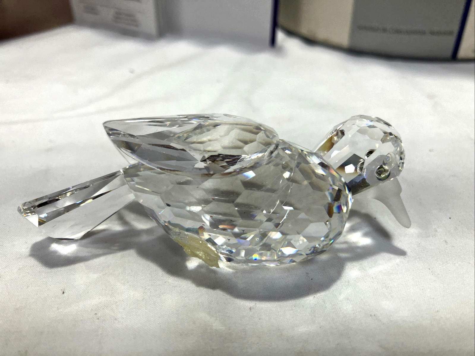 Swarovski Collector’s Society ‘89 Annual Amour Turtle doves w/COA & Box as is