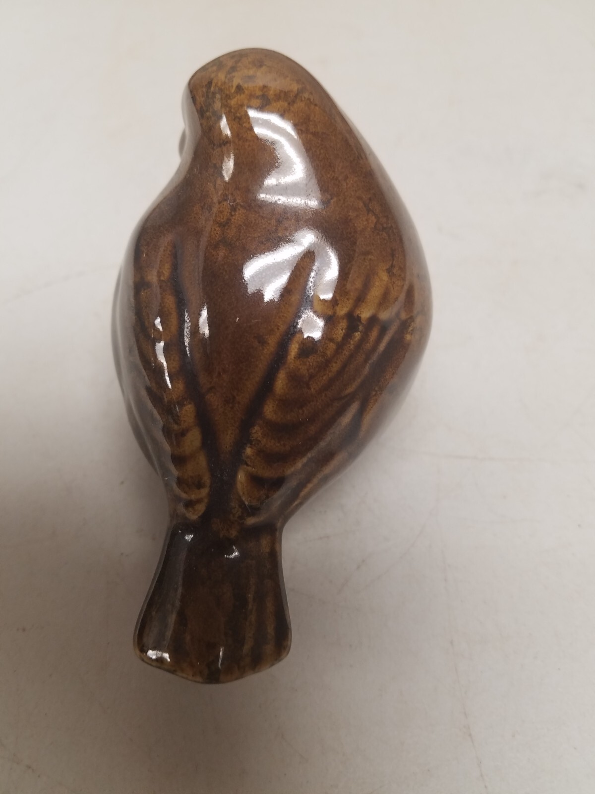 Brown Bird Porcelain Figurine