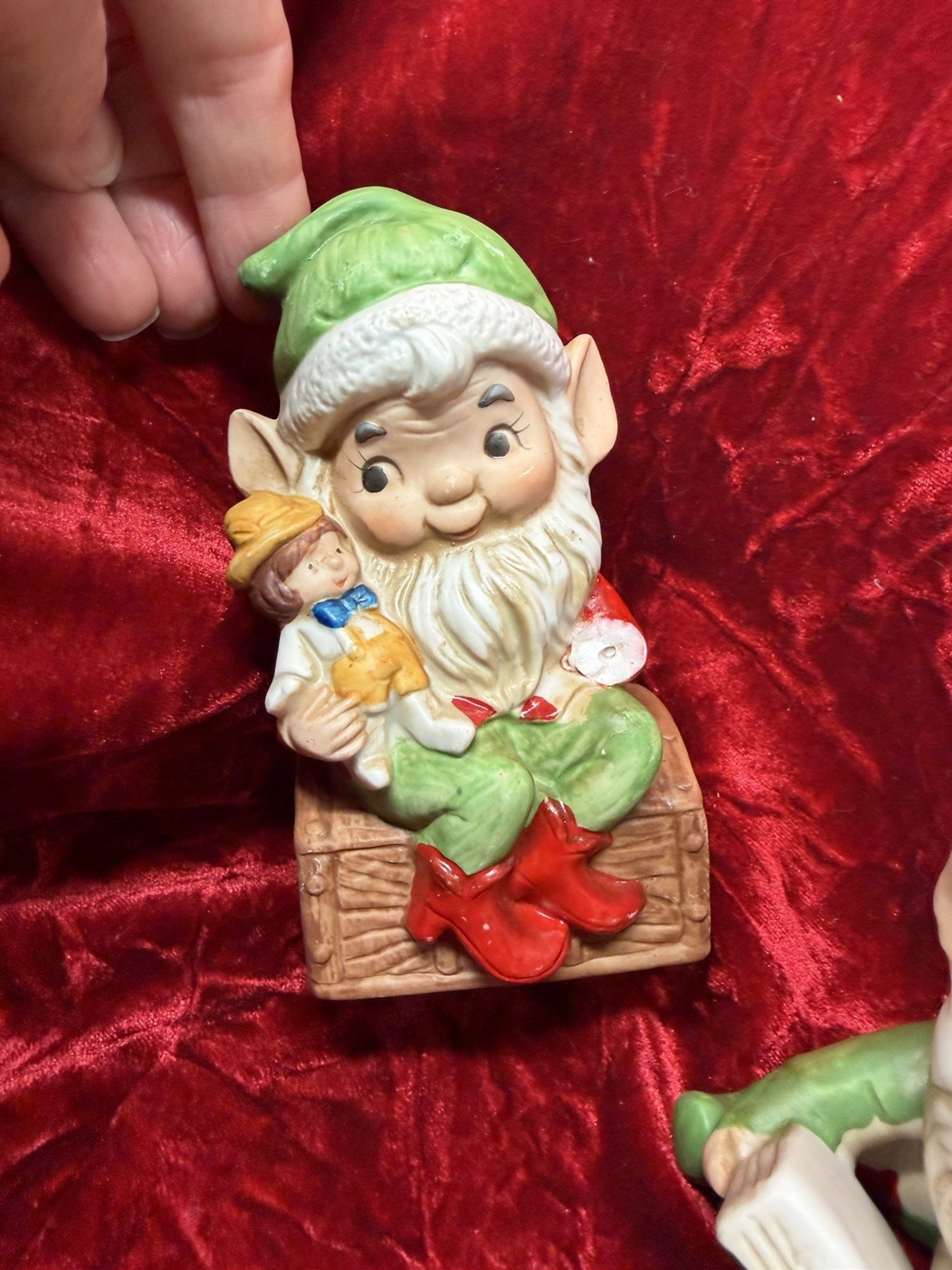 Homco CHRISTMAS ELVES Figurines lot of 2 #5406