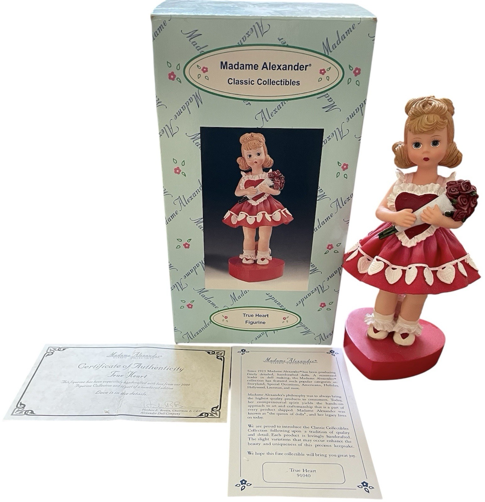 Madam Alexander Classic Collectibles TRUE HEART Figurine COA + Box