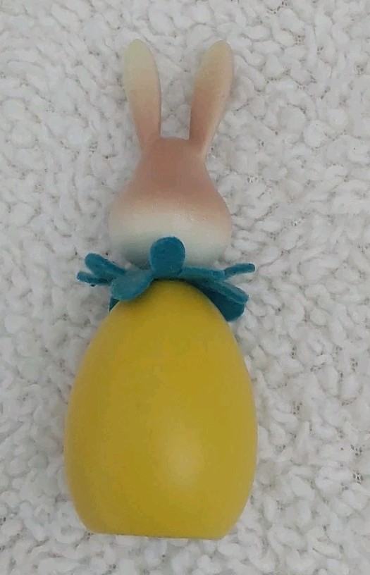 Goula Spain Bunny Rabbit Figure Multicolor Wood Easter