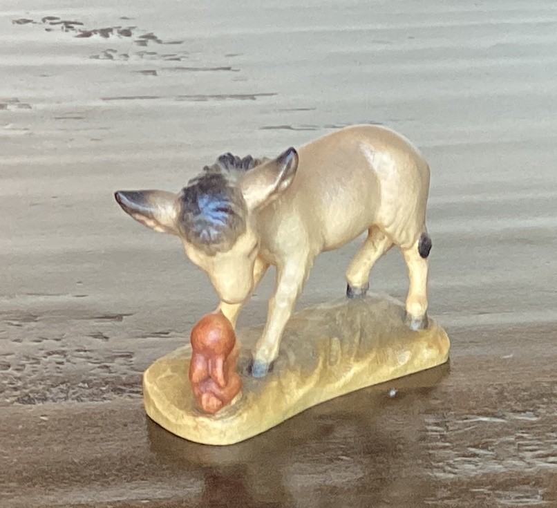 3″ SCALE ANRI FERRANDIZ NATIVITY DONKEY WOODCARVING ASS