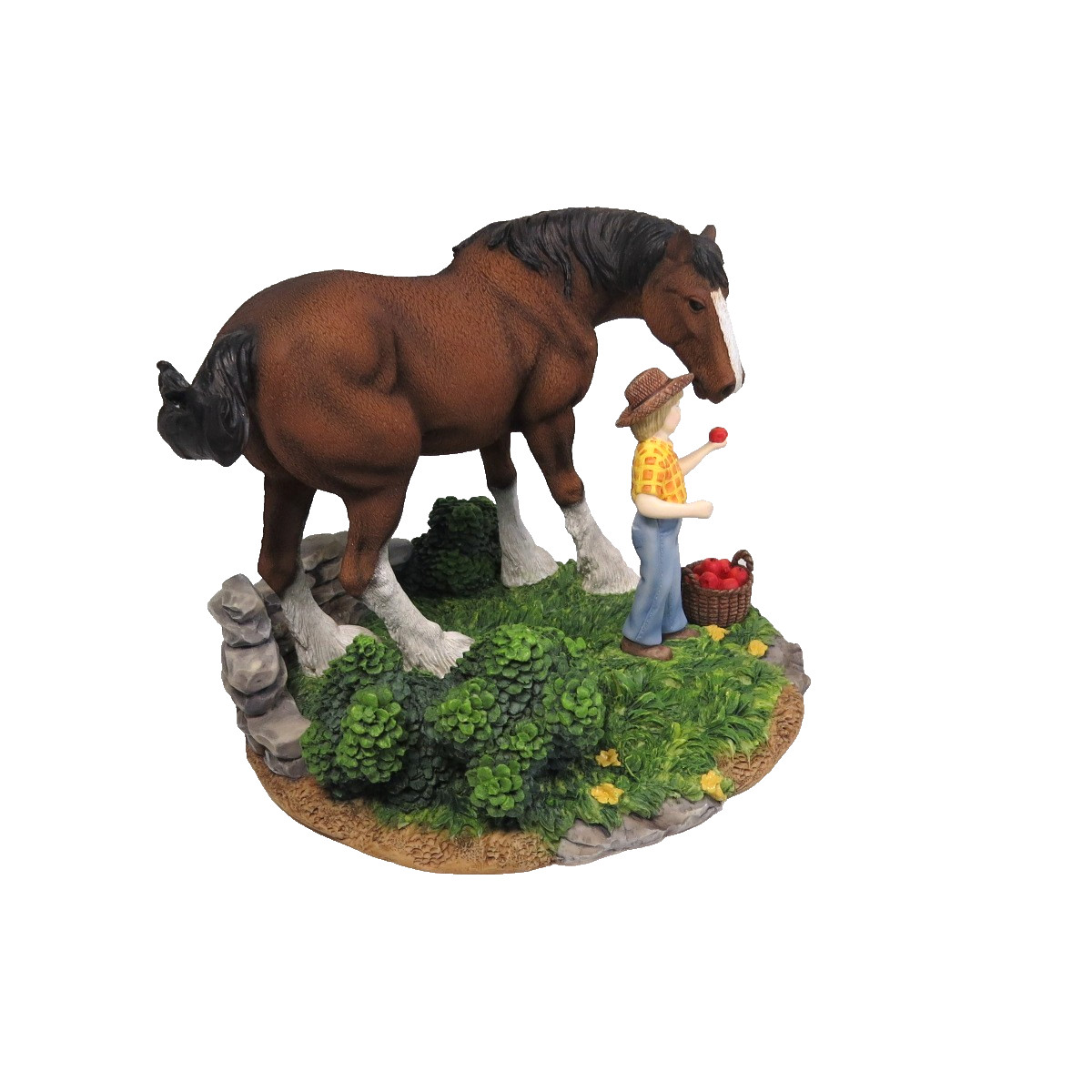 Anheuser-Busch Clydesdale Collection “An Apple For King” figurine horse #6982