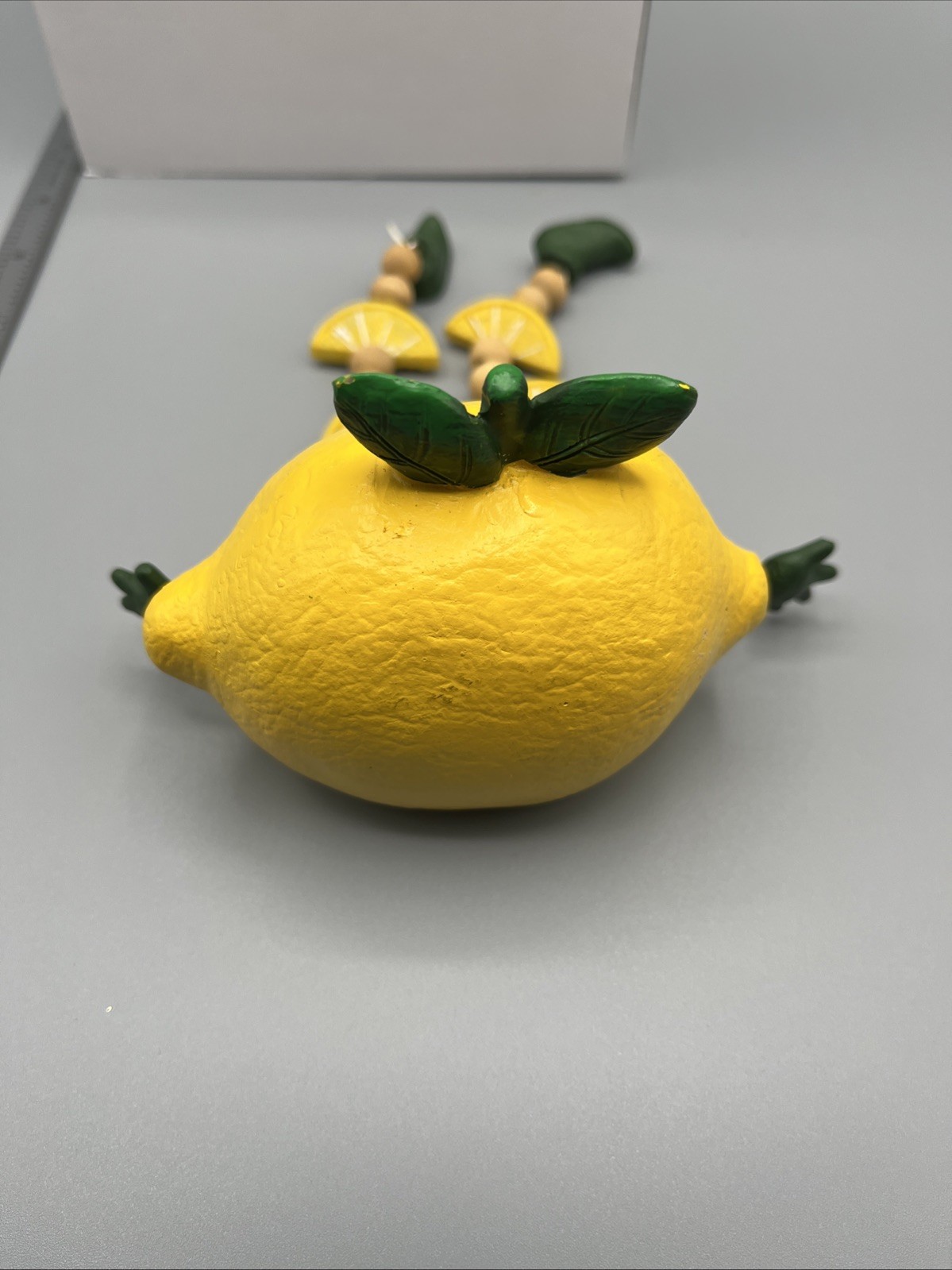 Anthropomorphic Kitschy Whimsical Lemon Shelf Sitter – Rare