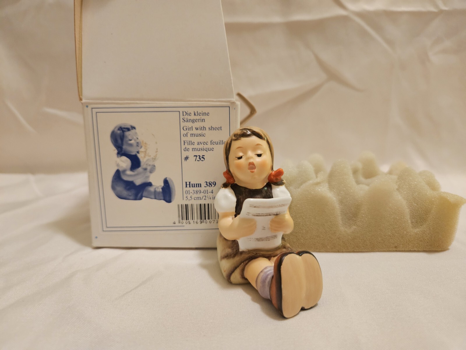 Hummel “Girl With Sheet Of Music” Figurine In Original Box -2-3/8” Tall