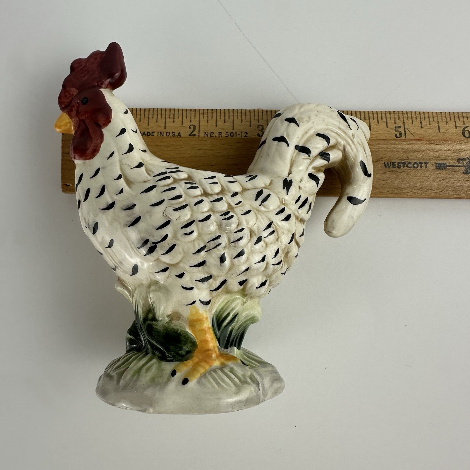 Vintage J. Willfred Handpainted Rooster Candle Holders Ceramic Sadek Import 4.5”