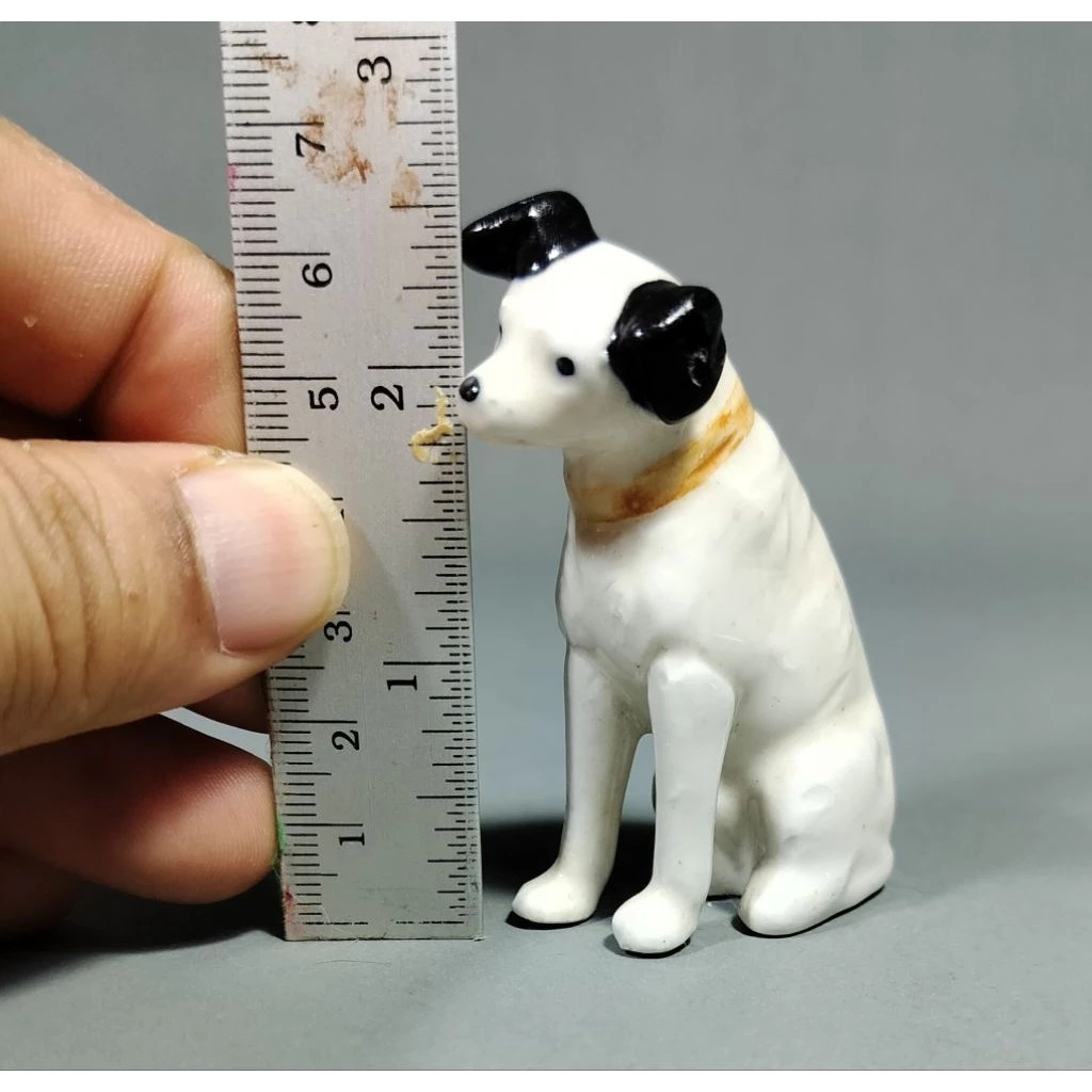Rare Miniature RCA Victor Nipper Dog Figurine 2.5″ Porcelain Vintage Cute Mint