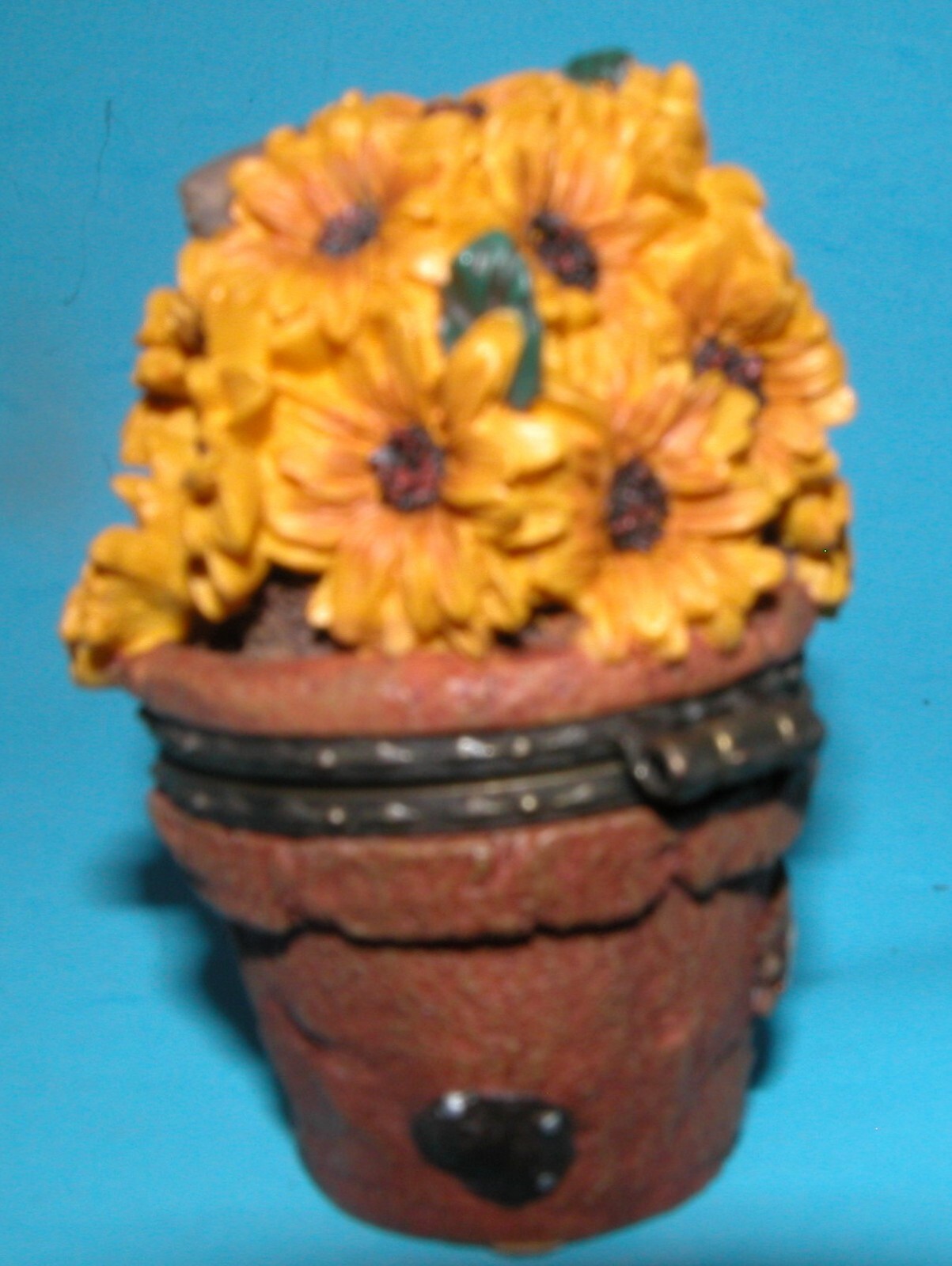 Boyds Bears treasure box, hinged “Potter Bloombeary” #392101 NIB 2.5 in. garden