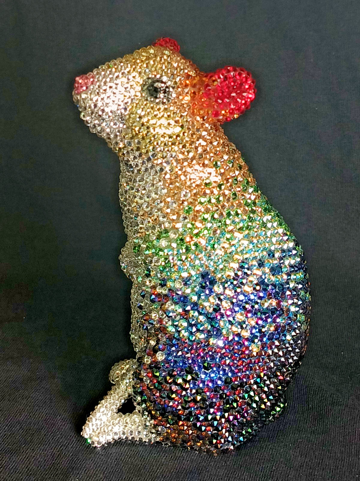 RARE~~2020~6″ Swarovski Crystal Chinese Zodiac Rat~5230 Hand-Applied Crystals