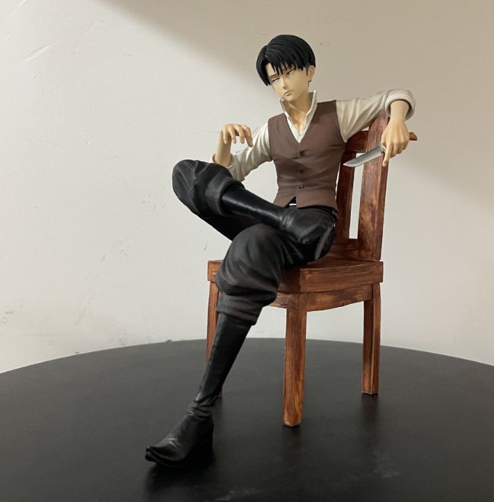 H19CM Attack on Titan Levi Ackerman Statue Figure Model Collectible Gift W/BOX