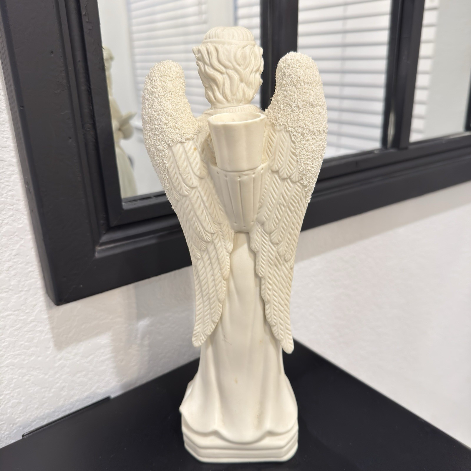 Porcelain Off White Angel Statue *Missing Dove*