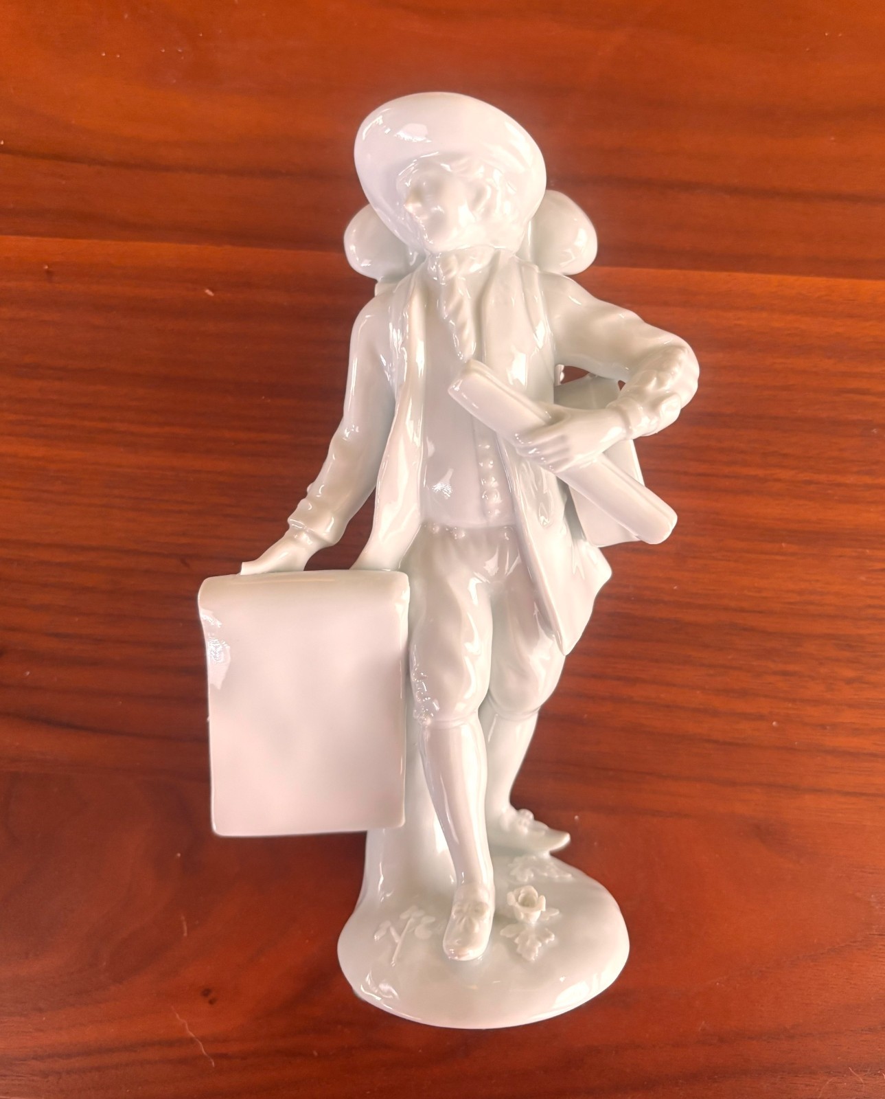 Augarten Wien “Map Seller” Blanc de Chine Porcelain Figurine Vienna