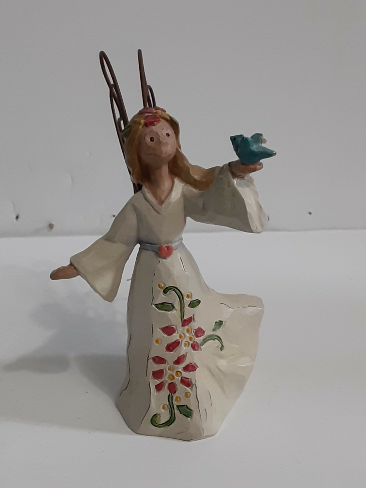 ROMAN ANGEL ACCENTS DECEMBER POINSETTIA FAITH 49312