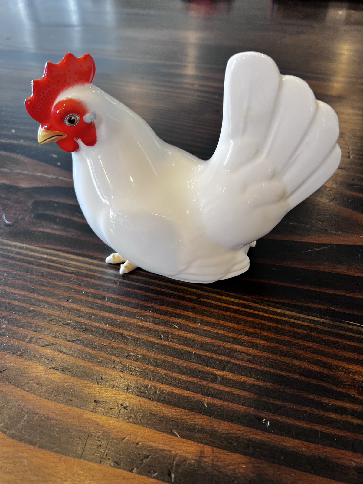 Vintage Noritake porcelain chicken hen figurine features by Nippon Toki Kaisha.