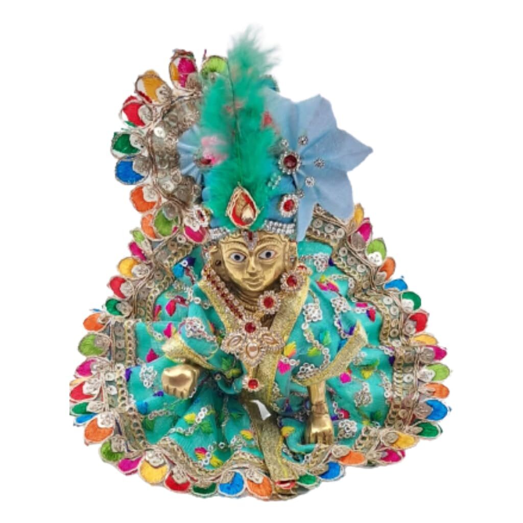 Laddu Gopal kanha Ji dress with pagdi,Mukut,Mala And Bansuri US
