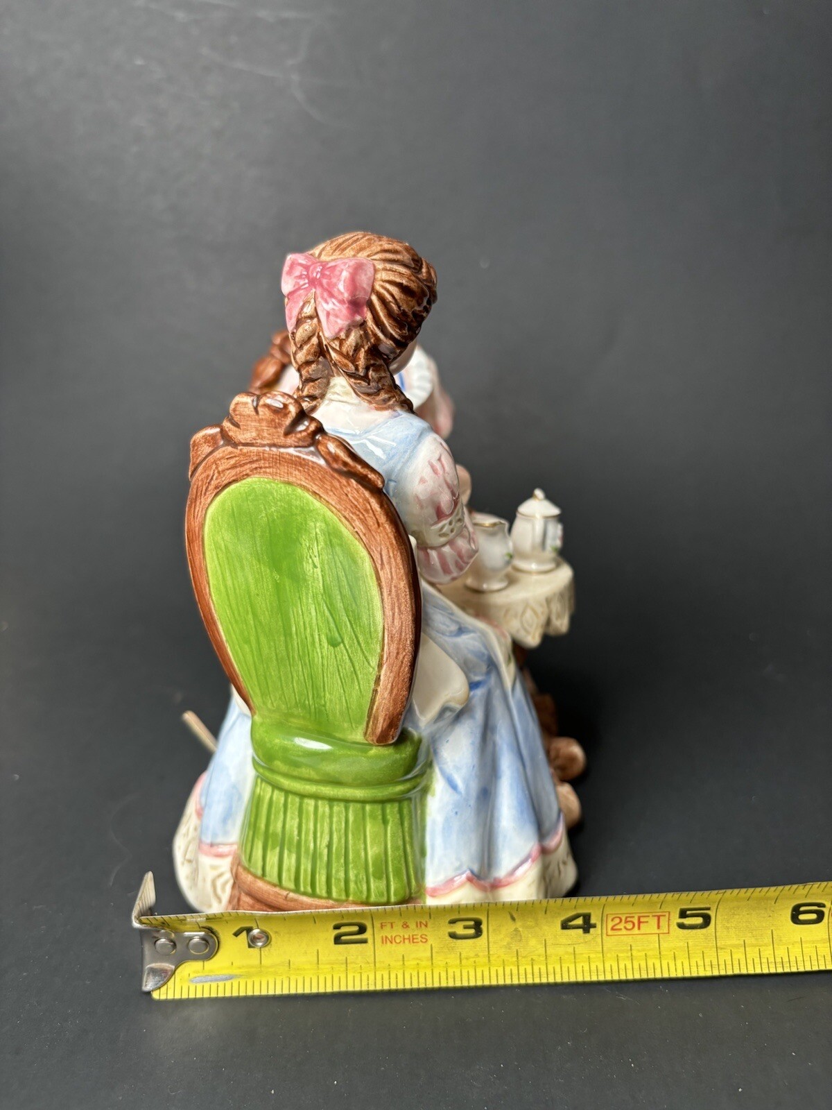 1996 Lefton Yamada Original Tea For Two Musical Victorian 2 Women Figure.