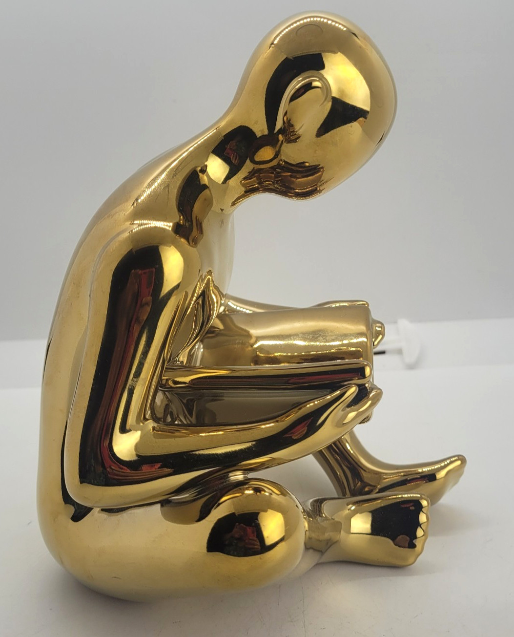 Ceramic Metallic Mirror Finish Gold Thinker