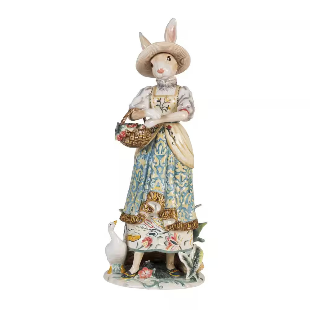 Dapper Rabbits Female Figurine, 20 In.