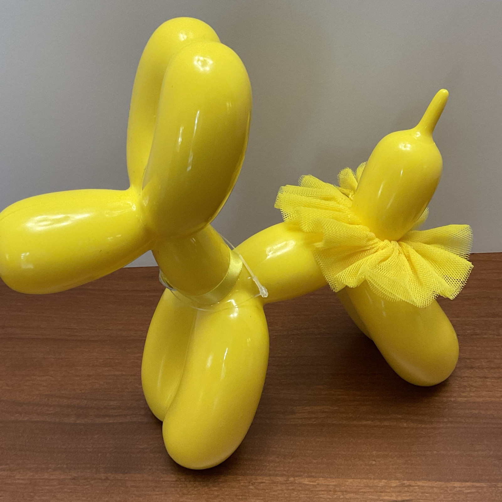 Balloon Dog Decorative Figure 9.5″ Yellow – “WAY TO CELEBRATE” – No Tags/ New