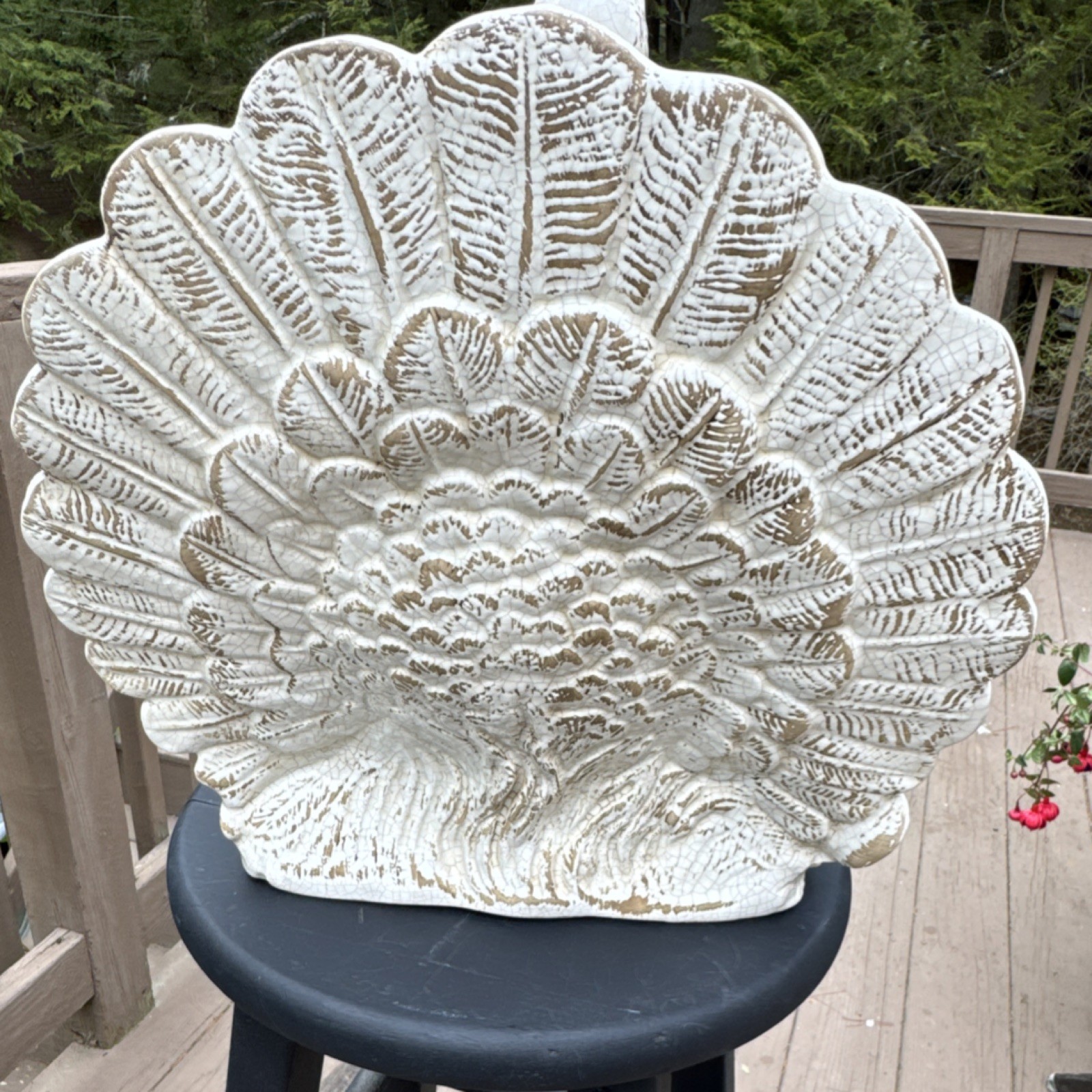 William Sonoma Ceramic Turkey Figurine Made in Italy Decorative